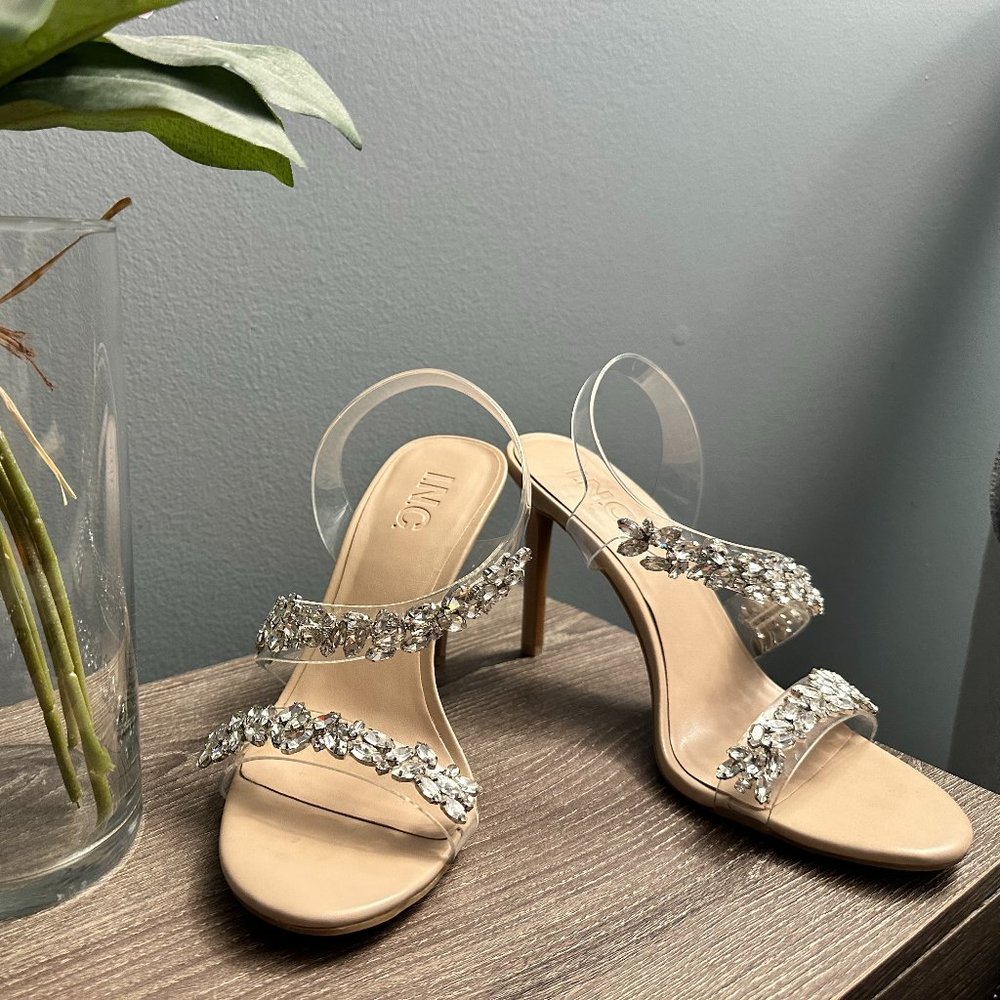 INC International Concepts Nashbelle Slingback Sandals Women | Color: Beige 5.5